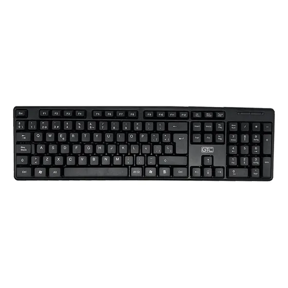 Teclado Usb Gtc Kbg-206 Anti Derrame Español Zona Oeste Teclado Negro Idioma Español Latinoamérica