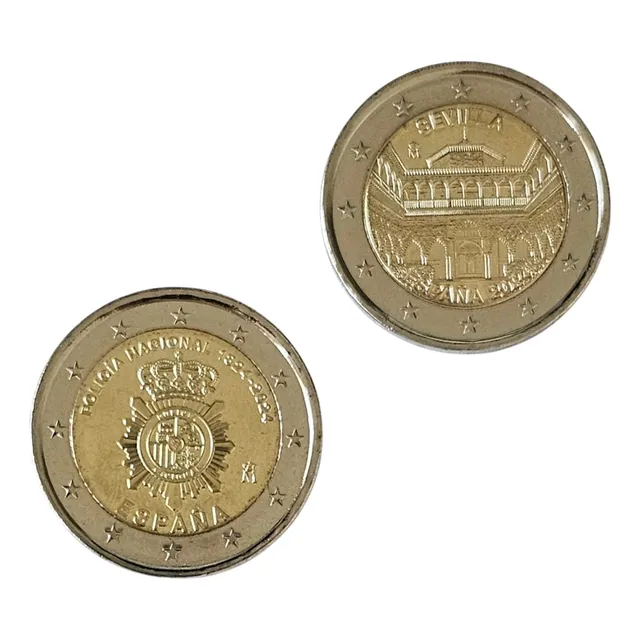 Monedas Mundiales 2de 2 Euros Conm Policía, Sevilla 2024 Unc