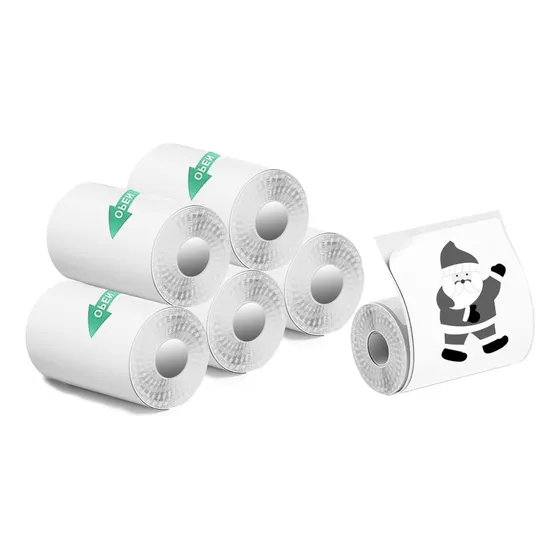 5 Rollos Papel Adhesivo Mini Impresora 57mm X 3mt