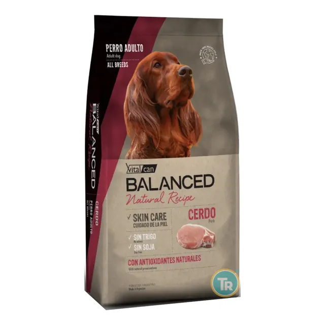 Vitalcan Balanced Perros Sabor Cerdo Y Arroz 15 Kg + Envío