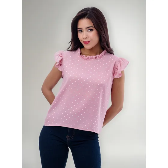 Blusa Vianell - Nébula - Rosado