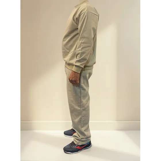 Calca E Blusa De Moleton Flanelada Caqui Cdp Detento Promoca