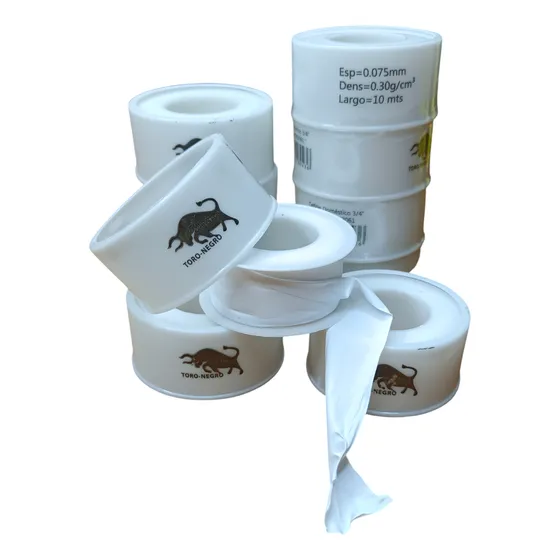 Cinta Teflon Griferia Para Agua 3/4 X 10m Blanco Pack 10