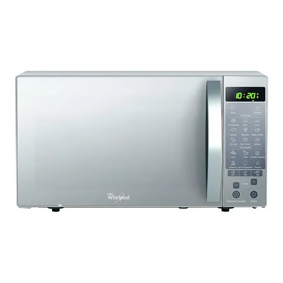 Horno De Microondas Whirlpool WM1211D 1.1p3 30lts Capacidad Electrico Silver De Mesa Estante Plato