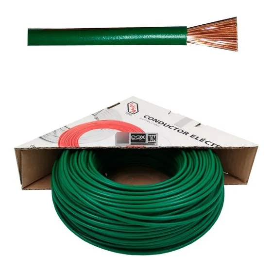 Cable 10 Awg Rollo De 100mts De Cobre Iusa Verde