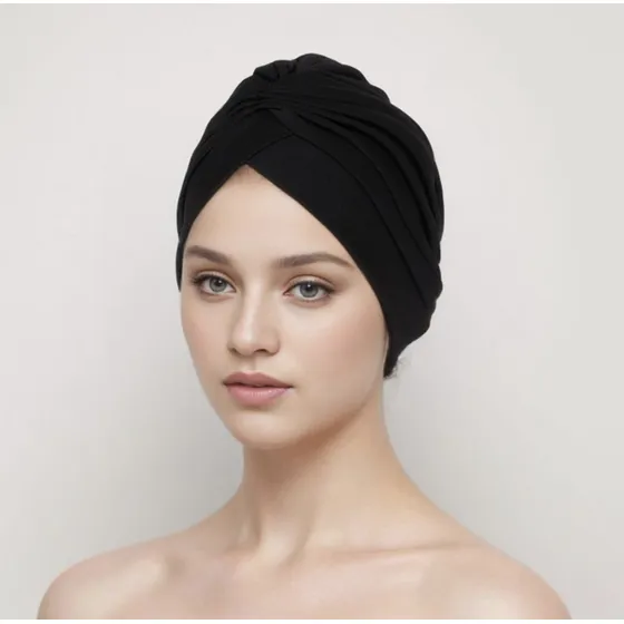 Gorro Turbante Con Pliegues Para La Pérdida De Cabello