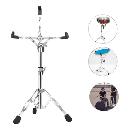 Suporte Estante Reforçada Para Caixa De Bateria 220 New Cromada Baterista Premium Marca Dc Music