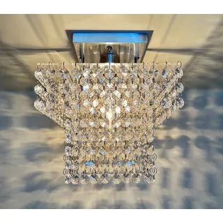 Lustre Plafon Cristal AcrĂlico 02 Camadas Quadrado Barato Lustre Plafon Cristal AcrĂlico 02 Camadas Quadrado Barato