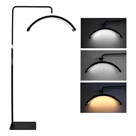 Lampara Led Profesional Tipo Luna 3 Colores Tatuajes Spa Color De La Estructura Blanco