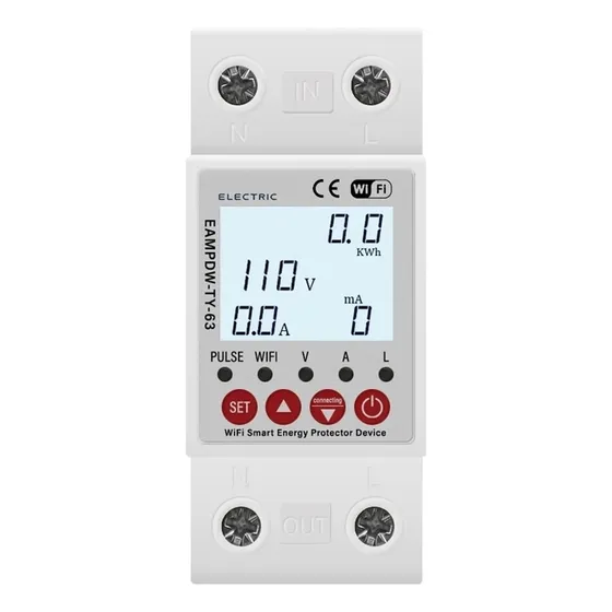 Disjuntor Wfi 110v/220v 63a Smartlife Tuya Wfi 110v/220v