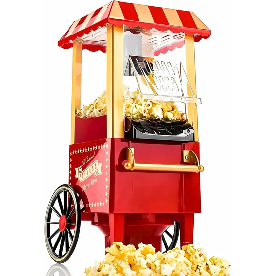 Pipoqueira Elétrica Retrô Vintage Carrinho Pipoca Cinema Poc