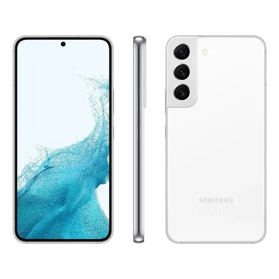 Teléfono celular Samsung Galaxy S22 de 128GB de RAM 8GB doble pantalla de 5g 6.6 color Blanco - Aceptable (Reacondicionado)
