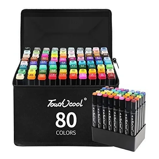 Marcadores De Diseño Touch Doble Punta Permanente 80 Pcs