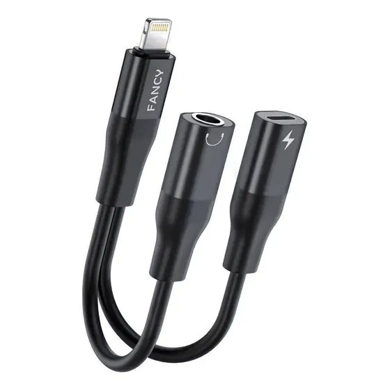 Adaptador Duplo Fone De Ouvido P2 Carregador Para iPhone 12