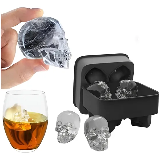 Molde Silicón Calavera Azúcar Cráneo Hielo Chocolate Dulce