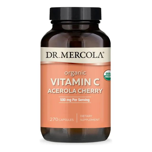 Suplemento Cereza, Acerola, Vitamina C 500mg Dr Mercola