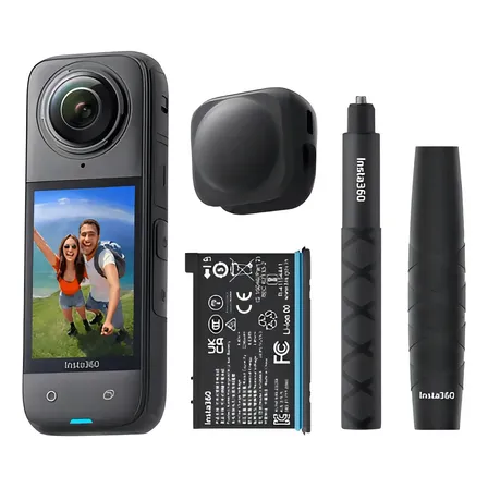 Camera De Ação Insta360 X4 Travel Bundle E Cor Cinza-escuro Cinza-escuro