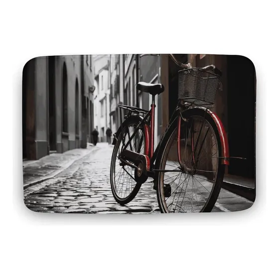 Alfombra Baño Diseño Bicicleta Calle Superabsorbente Suave X