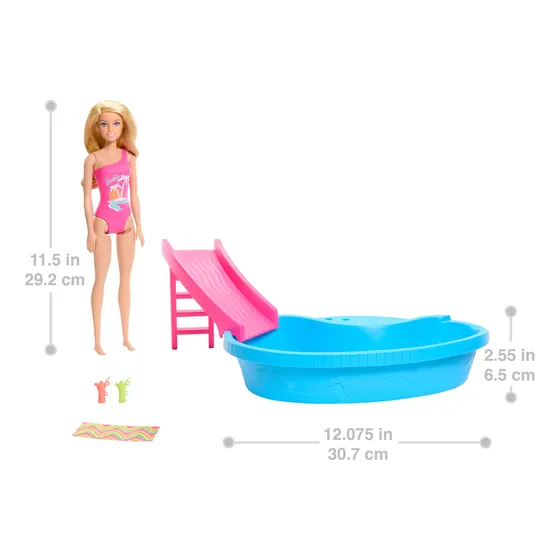 Barbie Set De Juego Alberca Glam Con Muñeca Multicolor