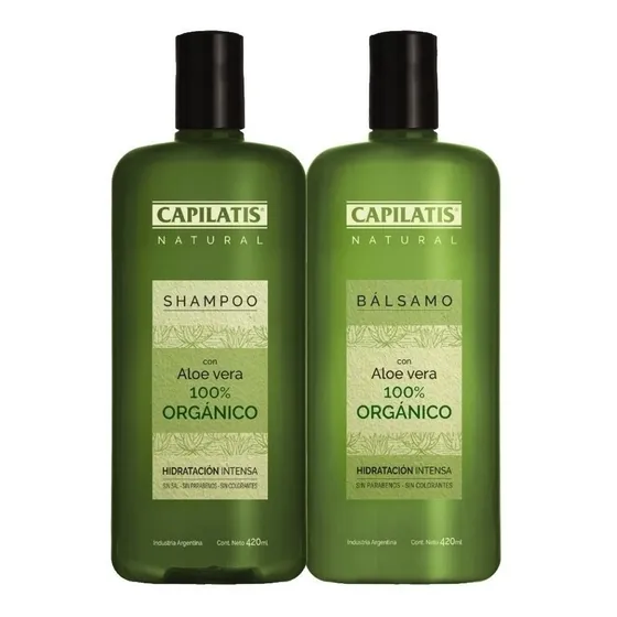 Set Línea Con Aloe Vera 100% Orgánico Shampoo Acondicionador