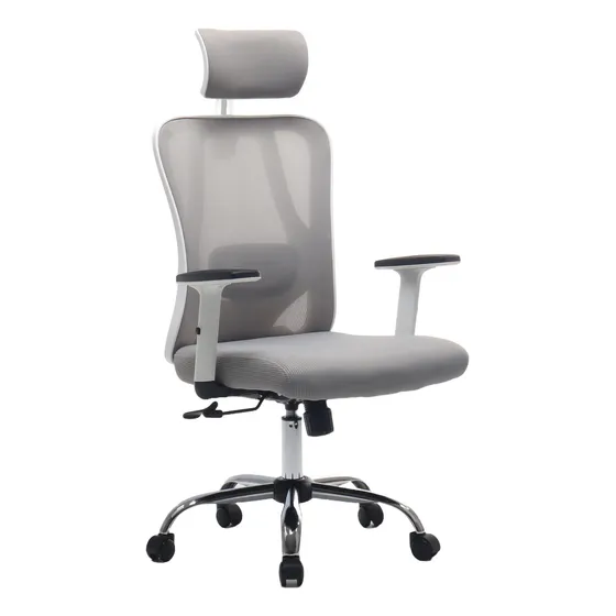 Silla De Oficina Ejecutiva Pro Con Apoya Brazos Ajustables Color Gris Material del tapizado Mesh
