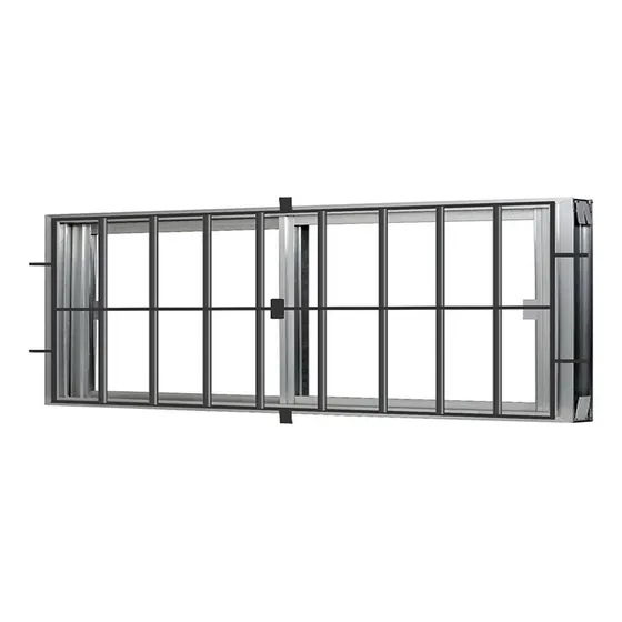 Ventana Serie 20 De 80 X 40 + Reja En 12 Mm Color Gris