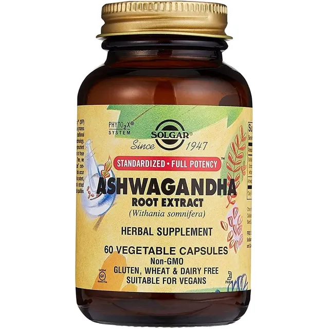 Extracto De Raiz De Ashwagandha Solgar 60 Capsulas Vegetales