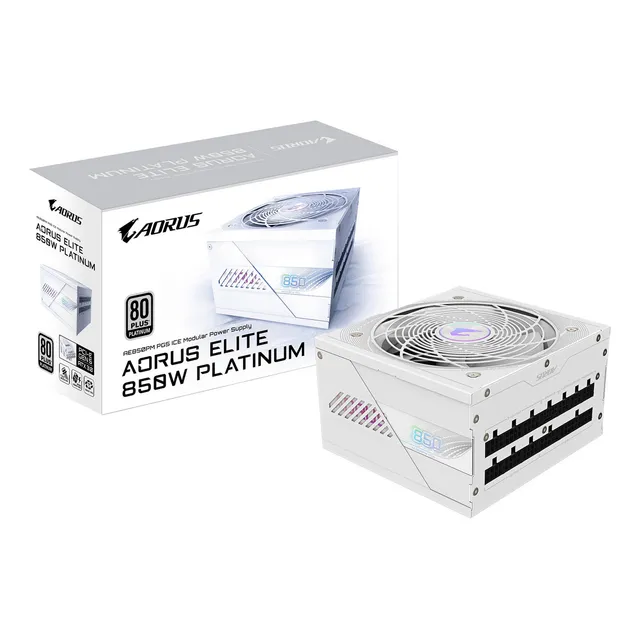 FUENTE GIGABYTE 850W AE850PM PG5 PLATINIUM ICE FULL MODULAR COLOR BLANCO