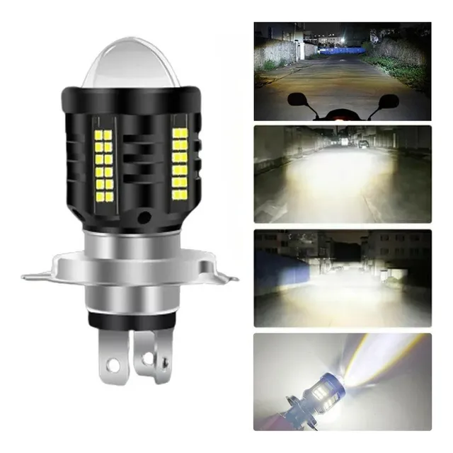 Lampada Led 6500k H4 Projetor 360º Moto Carro Un