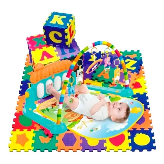 Gimnasio Piano Bebe Musical + Tapete Foamy