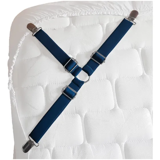 Sujeta Sabanas Elasticos Triple Tira Broche Metal Pack 4 Un