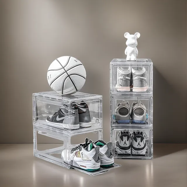 Caja De Almacenamiento Para Zapatos Plástico Duro Pack2