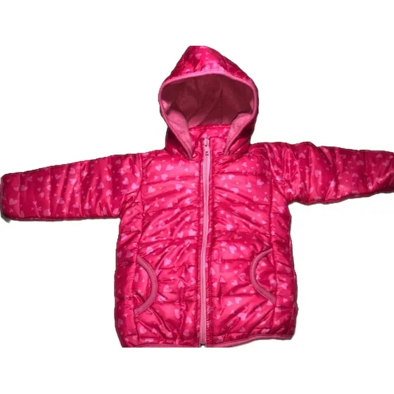 Campera De Bebe Nena Inflable Forrada En Polar Con Capucha