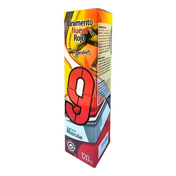 Linimento Deportivo Nueve Rojo Spray 120 Ml