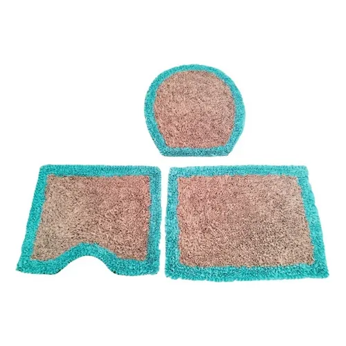 Tapetes Fru-fru Kit 3peças Para Banheiro 51x39cm