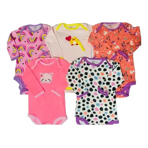 Set 5 Body Bodies Carters Bebé Manga Larga/mamelucos