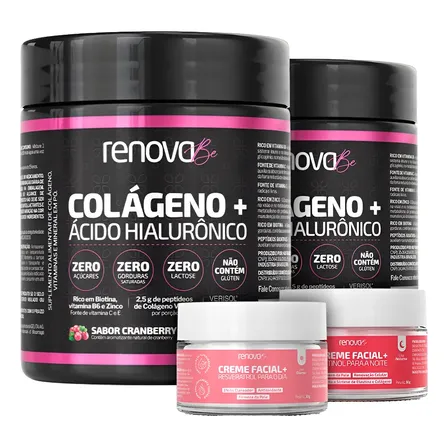 2x Renova Be Colágeno Hidrolisado Verisol Ácido Hialurônico