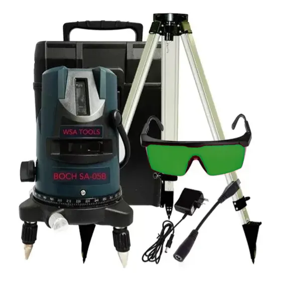 Nivel Laser 5 Lineas Con Trípode Estuche Cargador Y Gafas