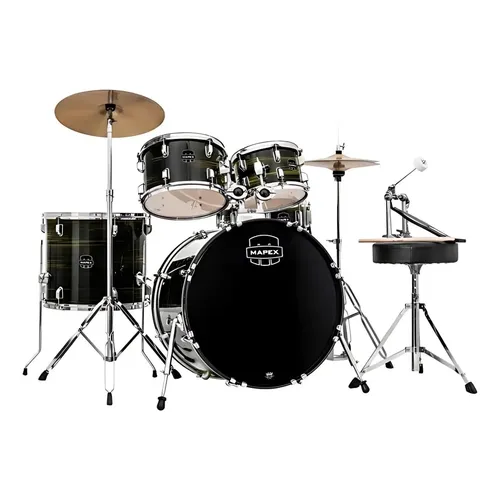 Bateria Mapex Cm5294ft-fj + Kit Prato Zeus Beginner C Cor Ebony