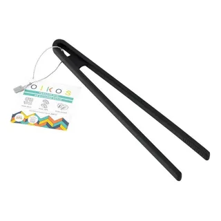 Pinça Pegador Multiuso De Silicone 22cm Preto Oikos Pinça Pegador Multiuso De Silicone 22cm Preto Oikos