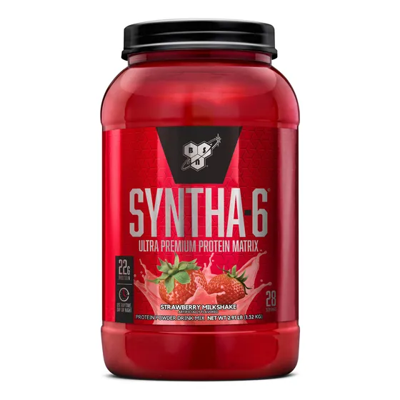Suplemento BSN Ultra Premiun Protein Matrix Syntha-6 sabor strawberry milkshake de 1.32kg - Polvo