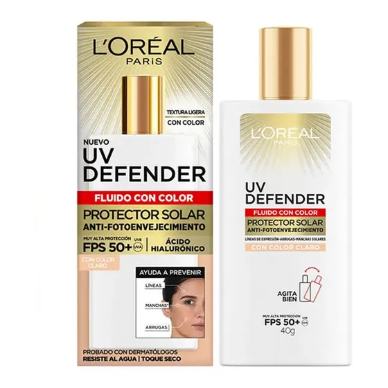 Loreal - Uv Def - Crema - Fps 50 - Fluido - 40 Grs - Clara