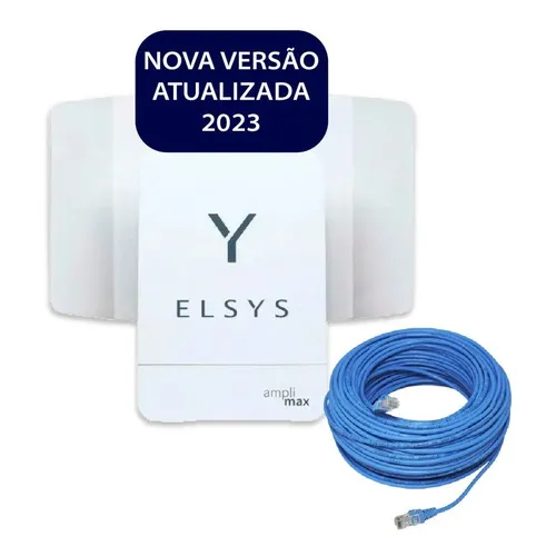 Kit Antena Amplimax Internet Telefone Rural + Cabo 50metros