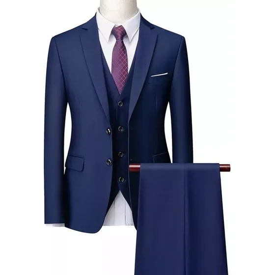 Traje De Boda Ejecutivo For Hombre, Conjunto De 3 Piezas