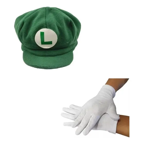 Boinas Chapéus Luigi Super Mario Bros Verde