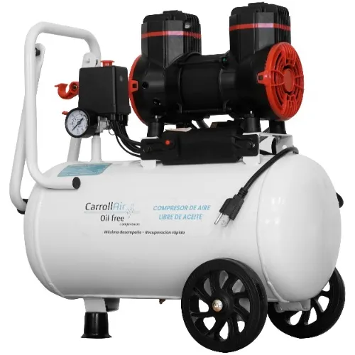 Compresor Dental Libre De Aceite 24lts 1.5hp 125lts/min