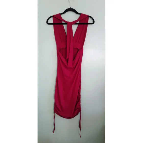 Vestido Para Fiesta, Casi Nuevo, Talla S, Color Rojo.