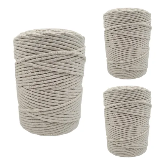 Pack X 3 Hilo Algodón Macramé 27h 4 Mm X 200 Mts Aprox. C/u.