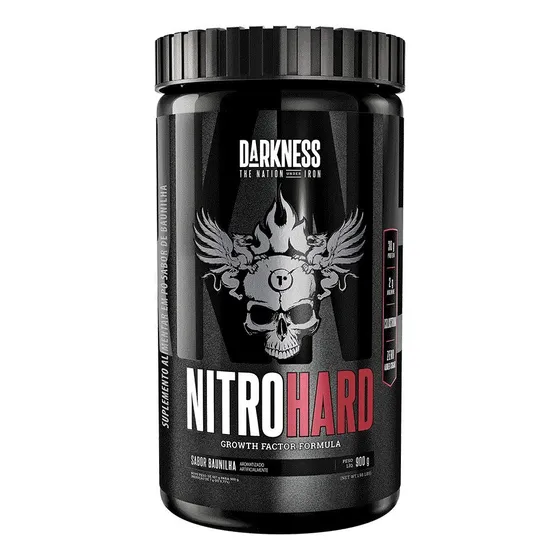 Whey Protein Darkness Nitrohard Morango 900g Pote
