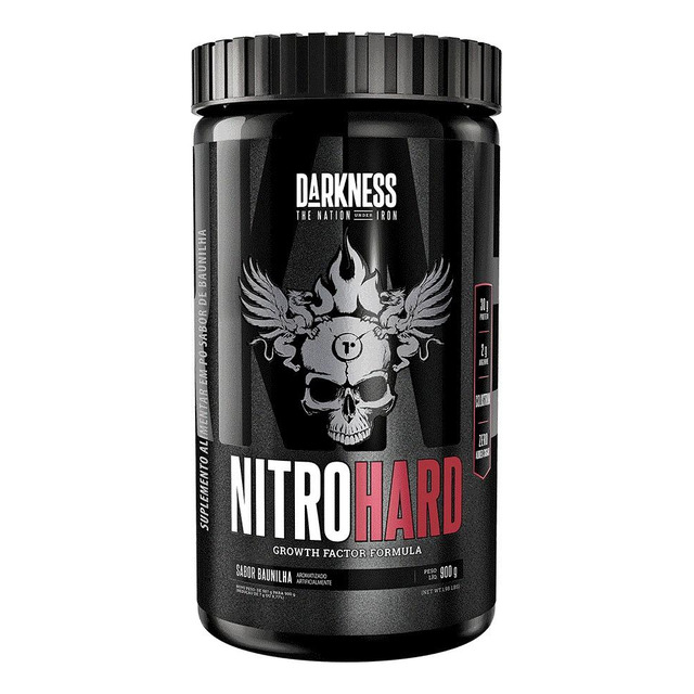 Whey Protein Darkness Nitrohard Morango 900g Pote Whey Protein Darkness Nitrohard Morango 900g Pote